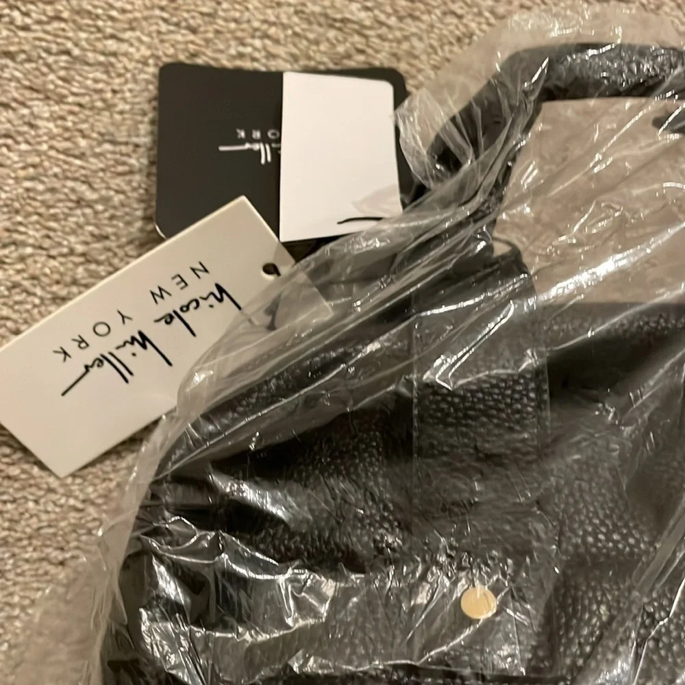NEW Nicole Miller Black Diaper Bag Backpack